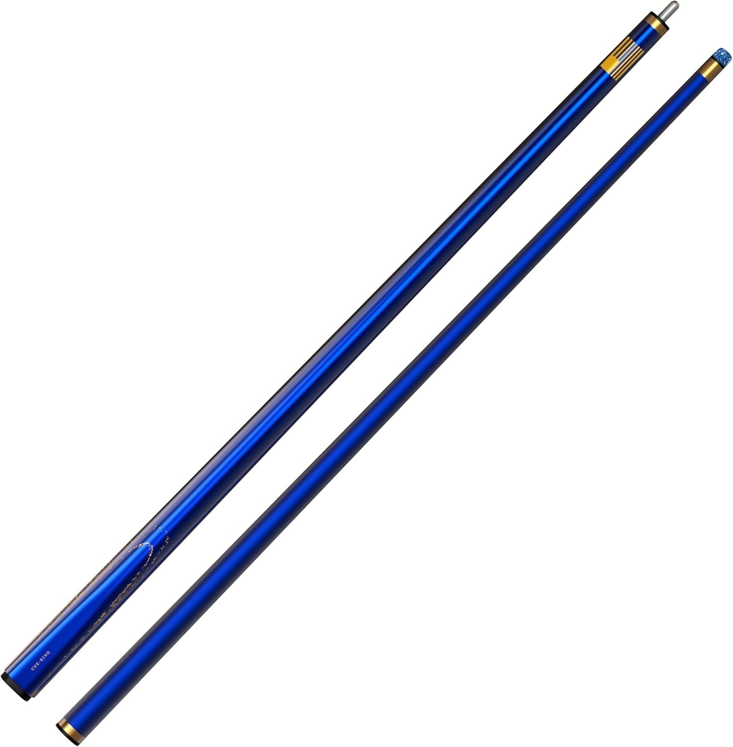 58in Professional Pool Cue 20oz 2 Piece 9.5mm Tip Blue w Case