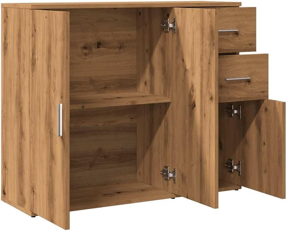 Modern Oak Sideboard Cabinet Storage Unit Drawers Cupboard for Home