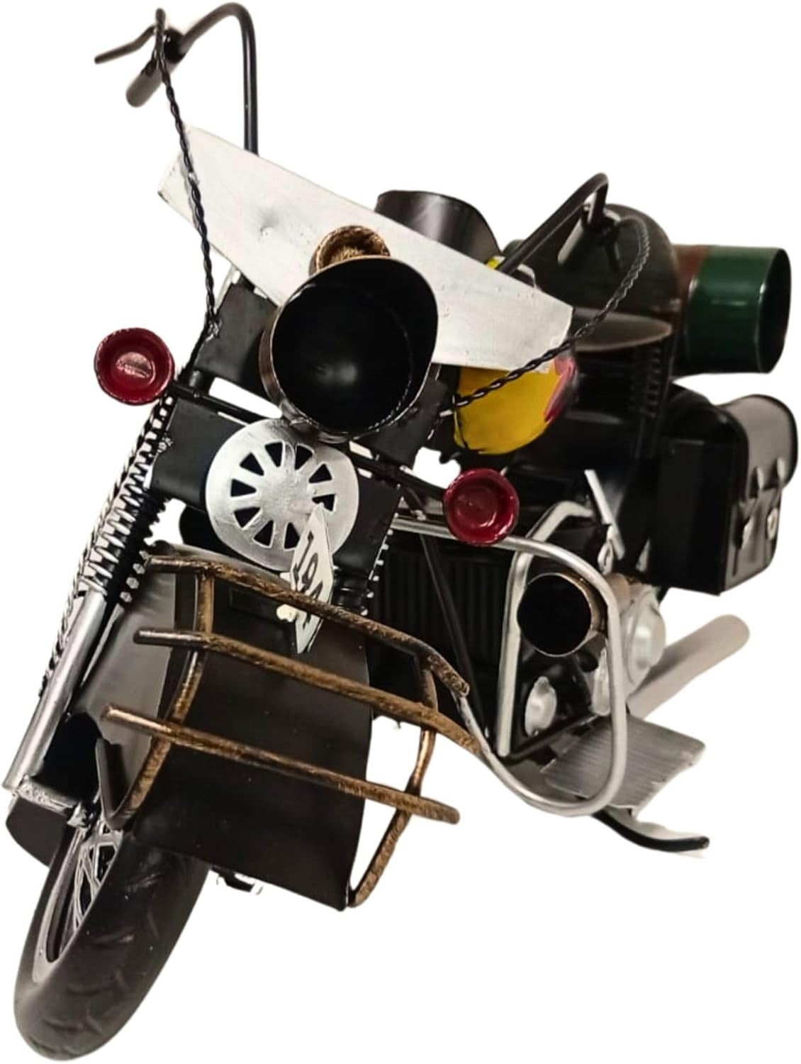 Vintage Motorcycle Model with Authentic Details & Classic Display Design