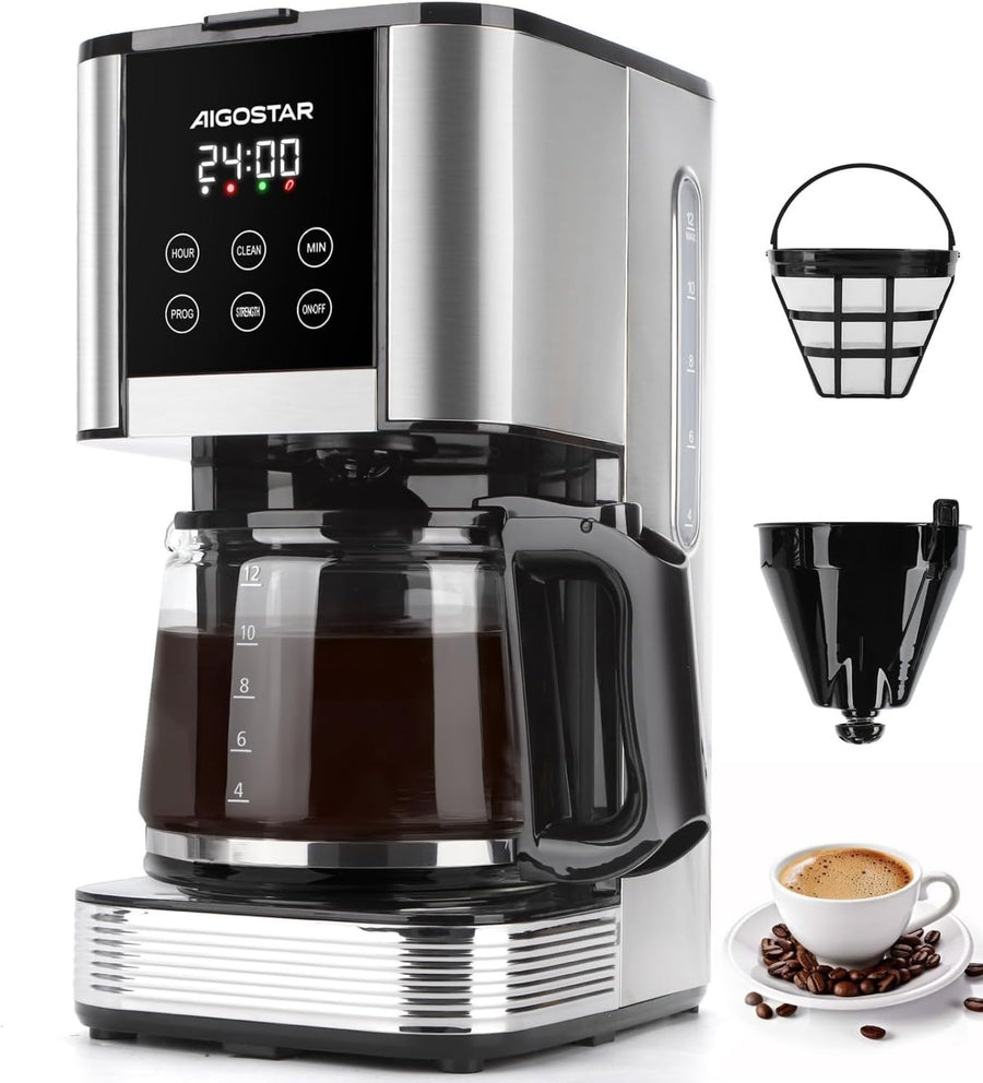 Filter Coffee Machine 1.5L | LED Touch Screen | Programmable Timer