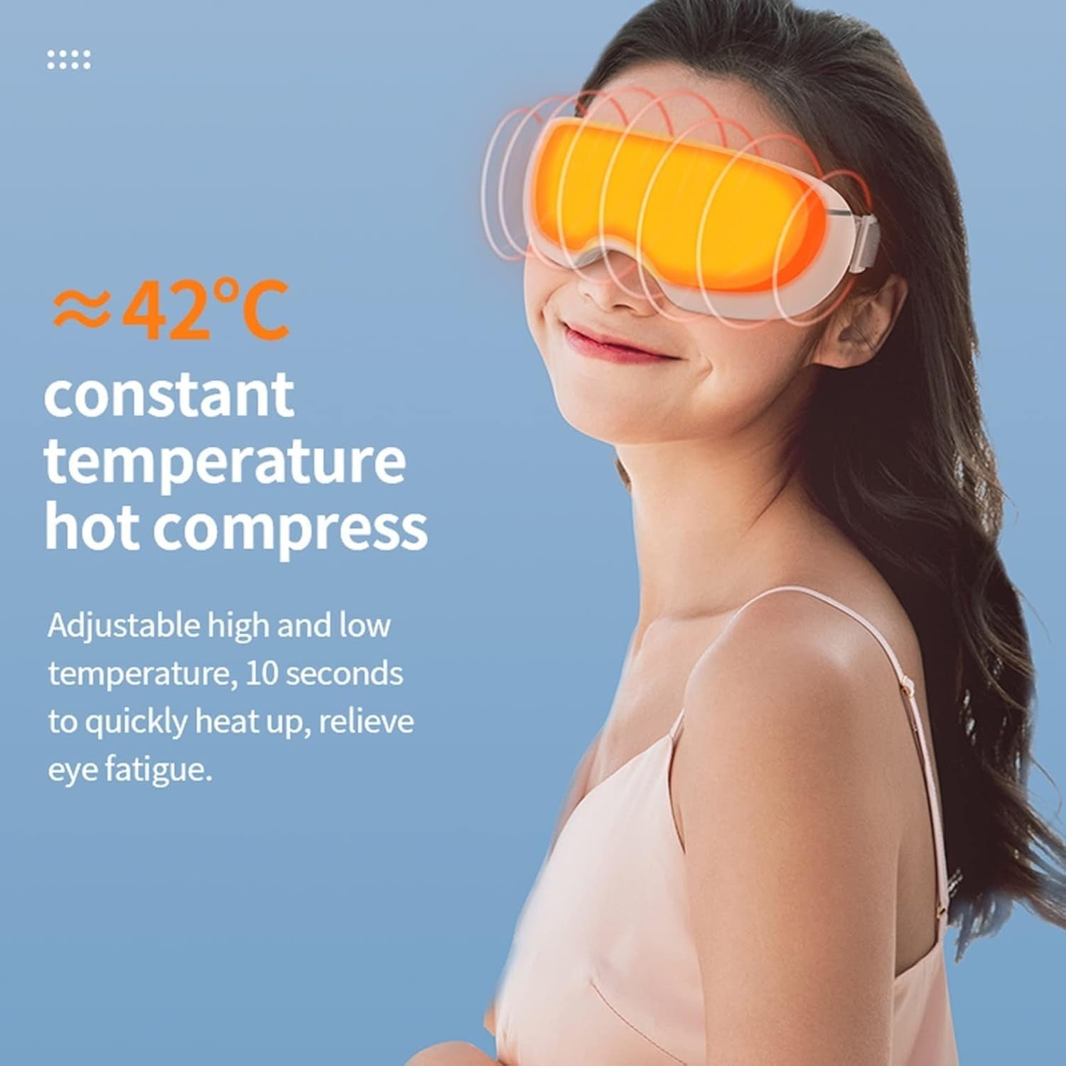 Steam Eye Massager Heated Cordless Rechargeable Mask