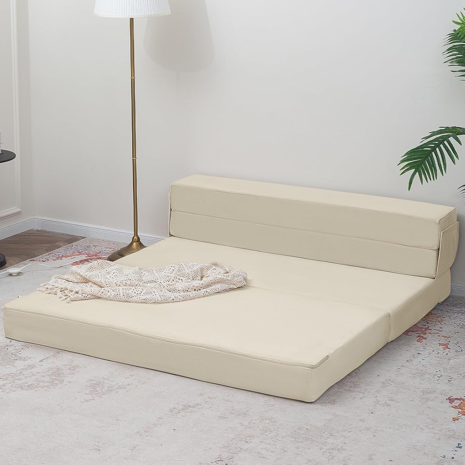Double Fold Out Sofa Bed Chair Futon Guest Mattress Z Bed 13cm Thick