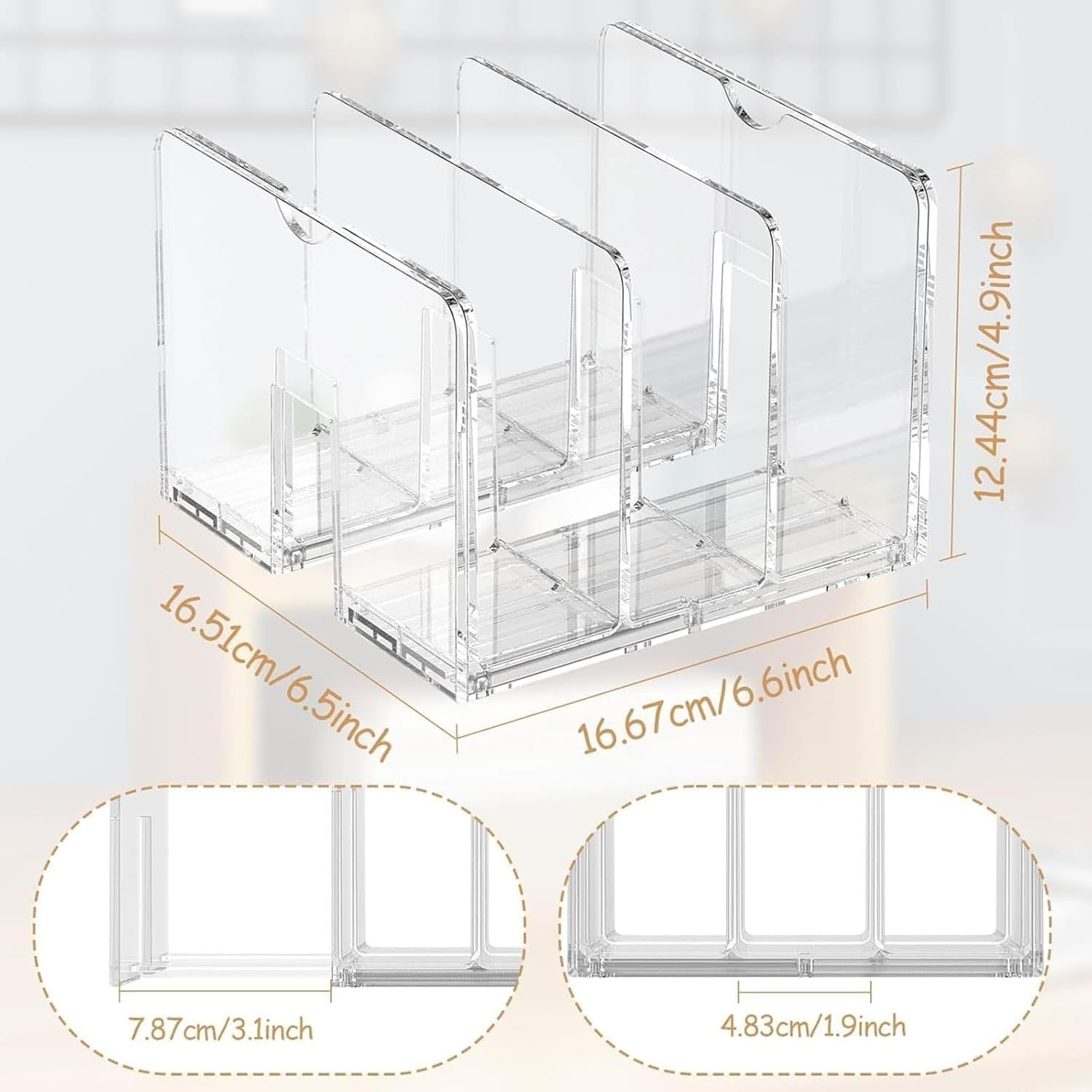 Expandable Desk File Organizer 5-Tray Document & Letter Storage