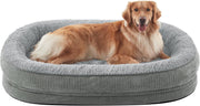 XL Orthopedic Dog Bed 107x81x19cm Memory Foam Washable Grey