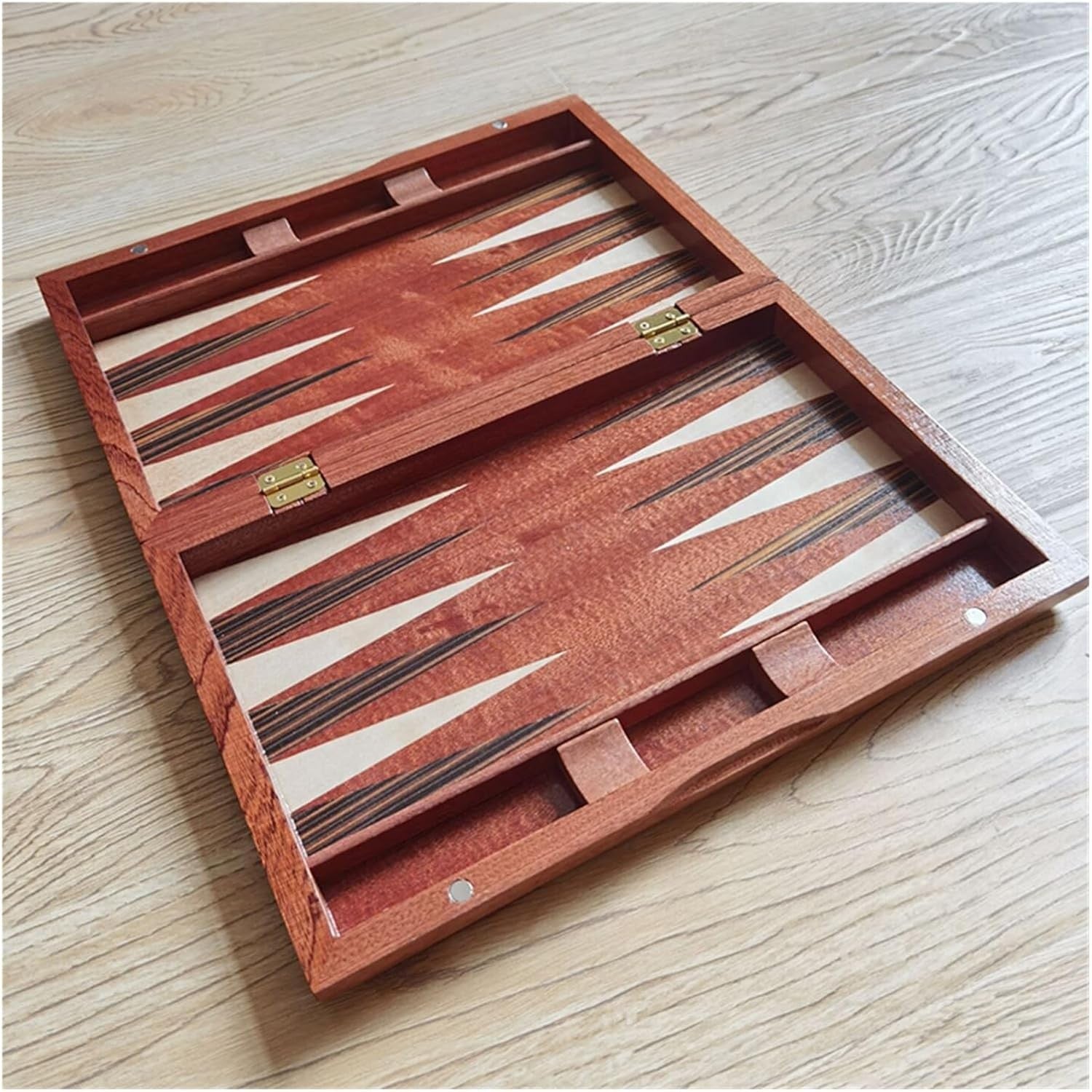 Handmade Wooden Backgammon Set 11 Inch Folding Travel Board Family Game