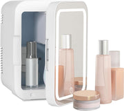 4L Portable Mini Skincare Fridge Cooler & Warmer LED Mirror AC/DC