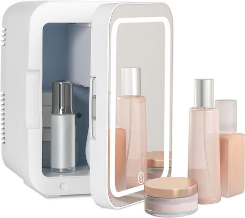 4L Portable Mini Skincare Fridge Cooler & Warmer LED Mirror AC/DC