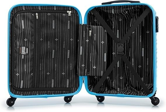 Lightweight Cabin Suitcase 4 Wheel Carry On Hard Shell TSA Lock 34L