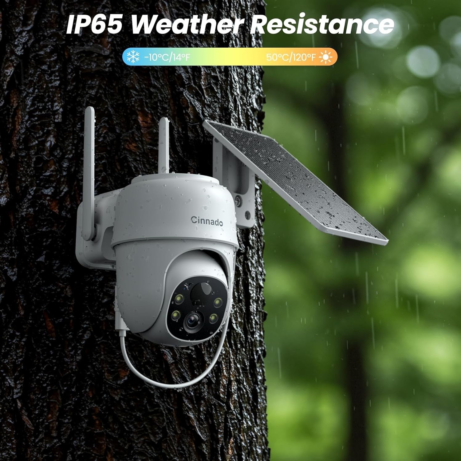 2 Pack Solar Security Cameras 2K Wireless CCTV PTZ Color Night Vision