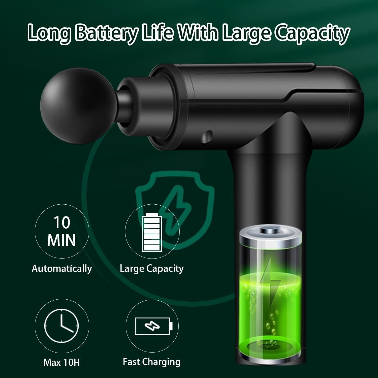 Deep Tissue Massage Gun Muscle Recovery Quiet Handheld Percussion Massager