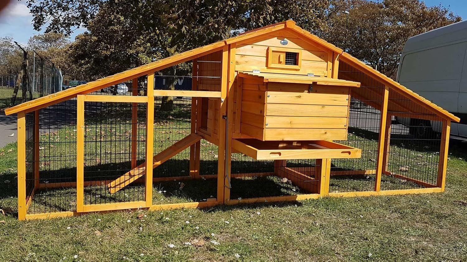 10FT XXL Chicken Coop 3mm Welded Wire Run 302cm