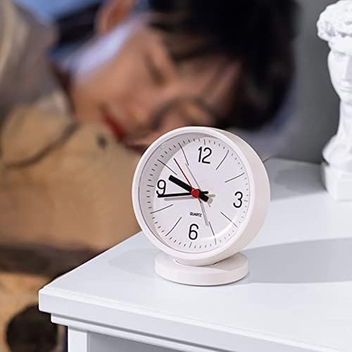 Silent Analog Alarm Clock Non-Ticking Loud Bell Backlight for Heavy Sleepers