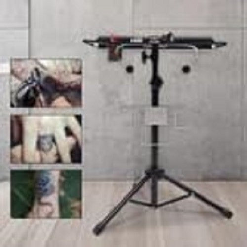 Mobile Tattoo Workstation Adjustable Height Rolling Table with Storage Shelf
