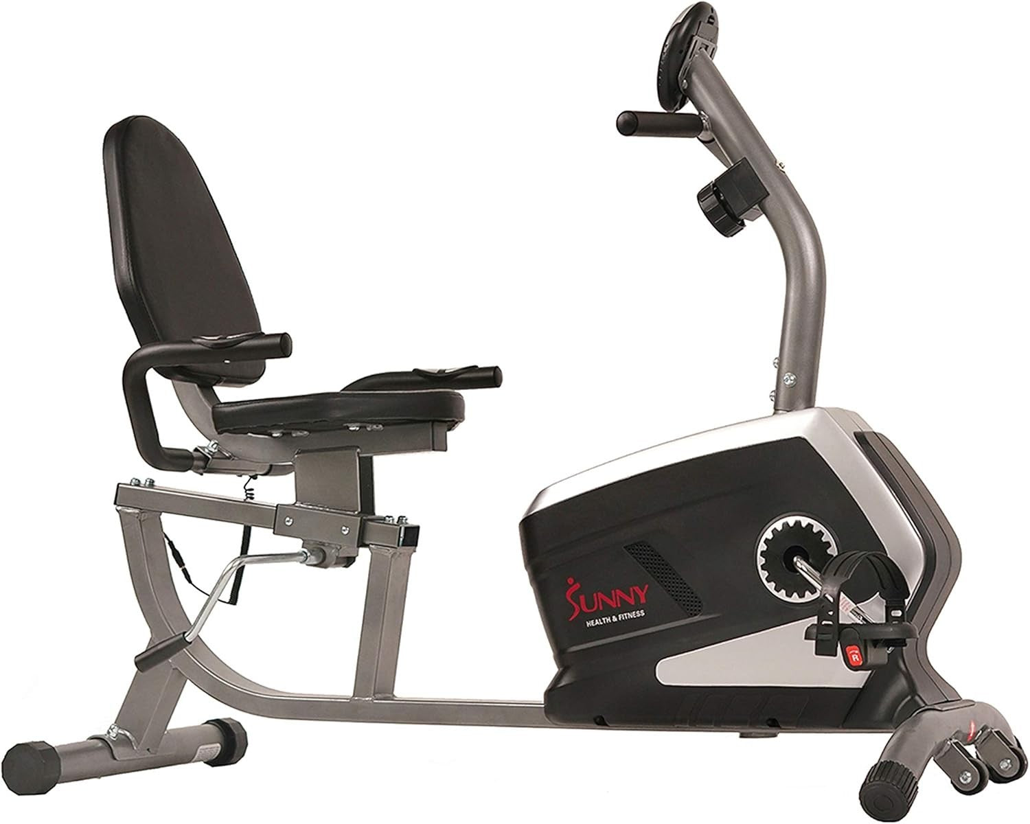 Recumbent Exercise Bike + Folding Magnetic Rower Set LCD Monitors 8-Level 135KG