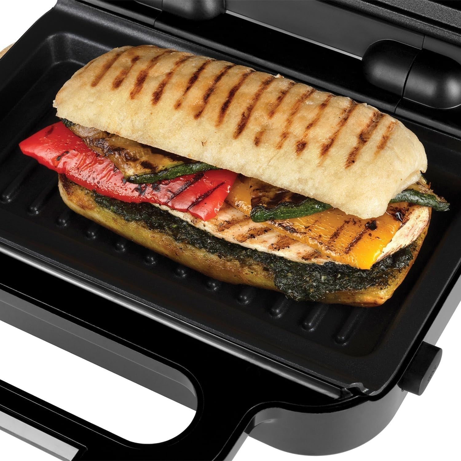 3-in-1 Sandwich Maker Waffle Panini Grill 680W Removable Plates