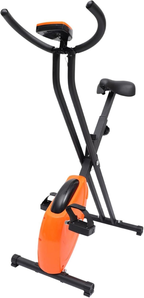 Compact Folding Exercise Bike for Home Fitness, Stable Indoor Cycling Trainer