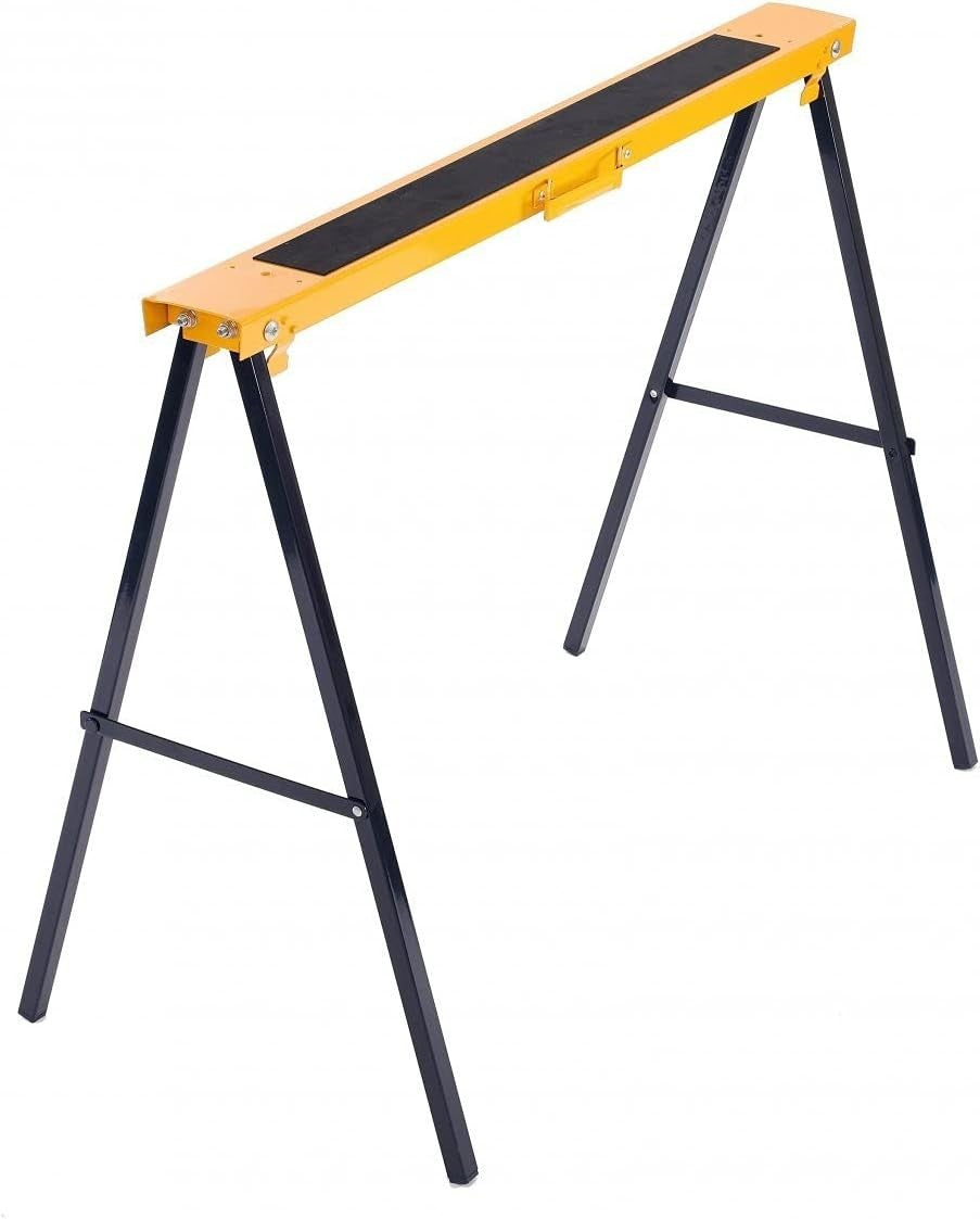 2x Folding Saw Trestles 100kg Each Heavy Duty Carpentry Work Stands Portable