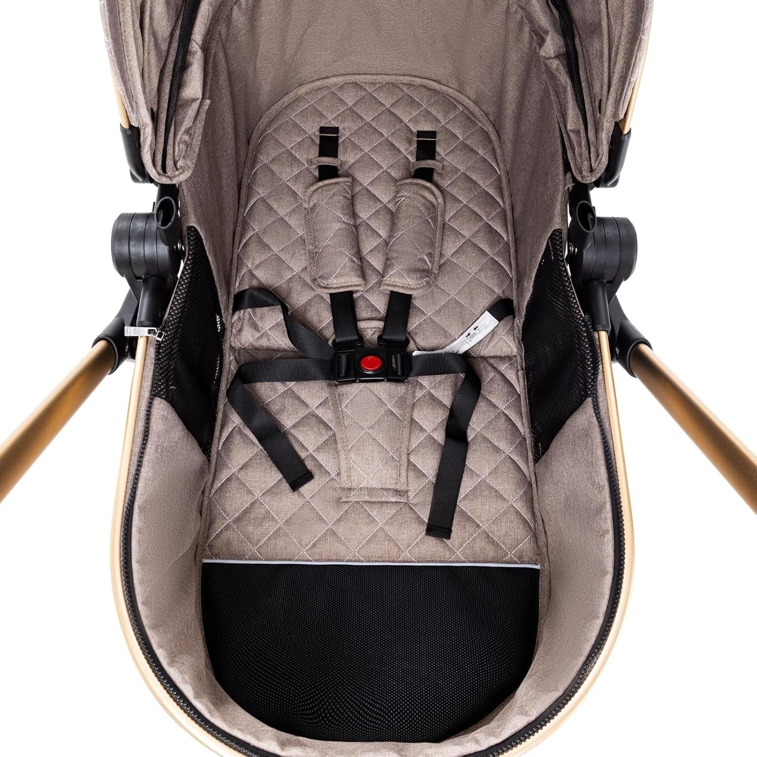 Compact 3in1 Baby Pram Pushchair System Adjustable Handle Foldable 22kg