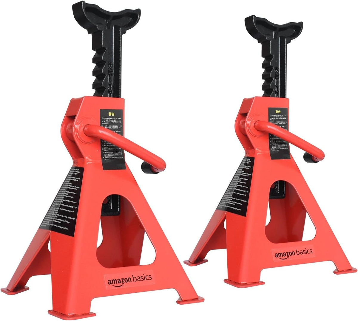 2 Ton Steel Jack Stands Heavy Duty Pair Adjustable Car SUV Support Red Black
