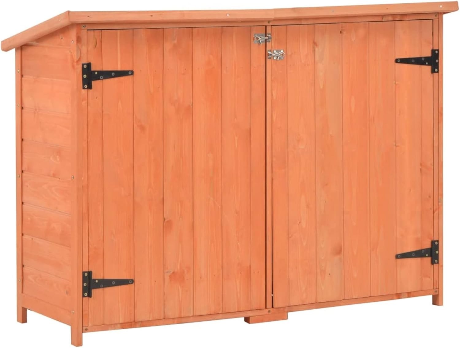 120x50x91cm Wooden Garden Storage Shed Outdoor Tool Box Furniture