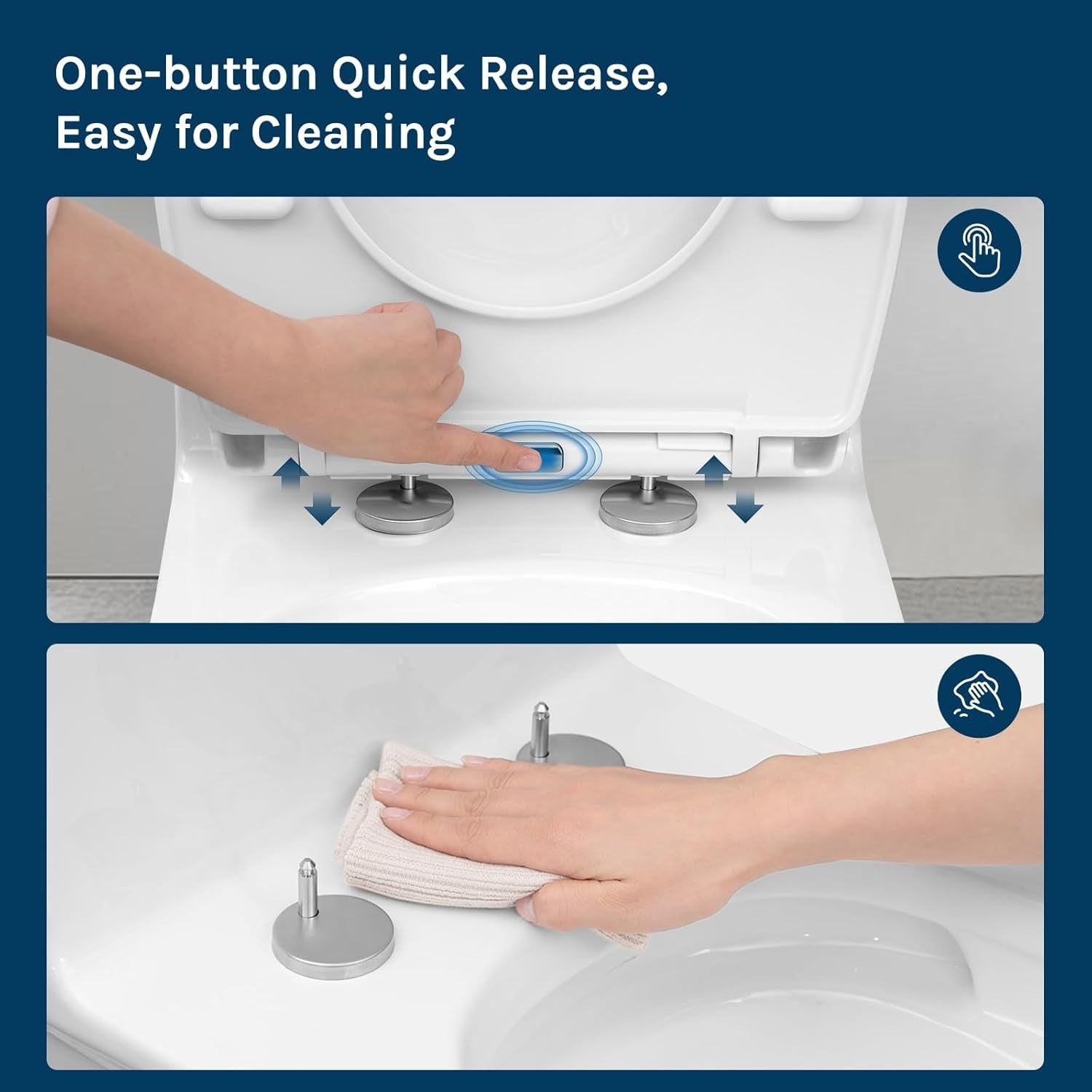 Family Toilet Seat Soft Close O-Shape Quick Release Integrated Child Seat