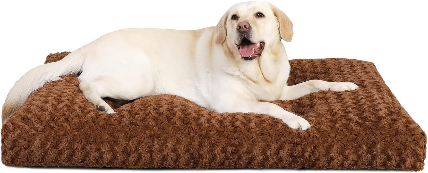 XXL Fluffy Anti Anxiety Dog Bed Crate Mattress 122x74x10cm