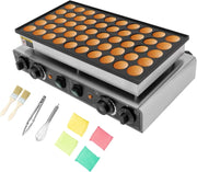 50-Hole Electric Pancake & Waffle Maker 1700W | Non-Stick w/ Timer