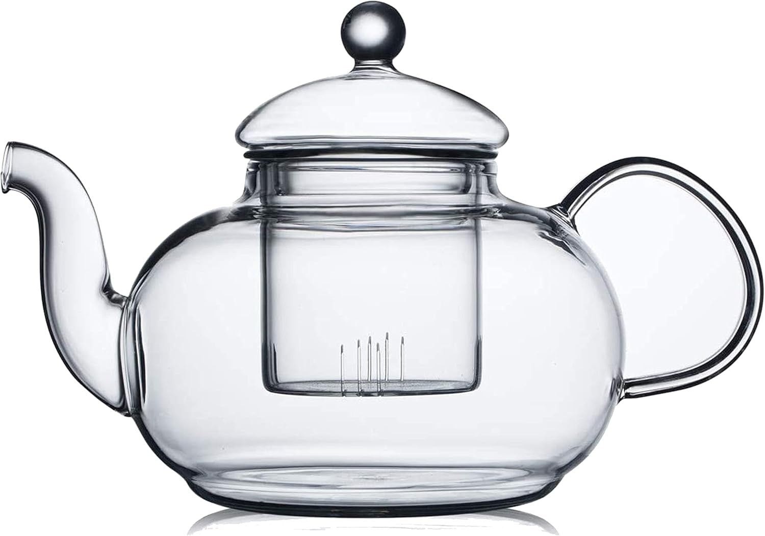 Glass Teapot 1200ml Stovetop Safe Tea Maker with Removable Infuser