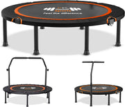 40” Foldable Mini Fitness Trampoline Rebounder Adjustable Handle