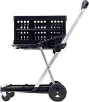 Collapsible Folding Cart Mobile Trolley with Storage Crate Lightweight