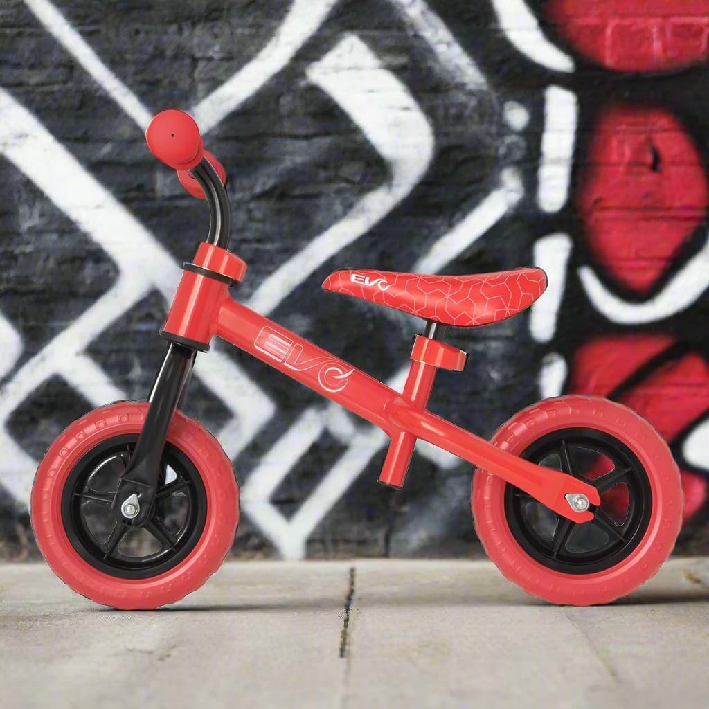 Kids Balance Bike Adjustable Seat Handlebar Training Bike Red Age 2+