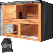 Waterproof Rabbit Hutch Cover Outdoor Winter Cage Protector With Zipper