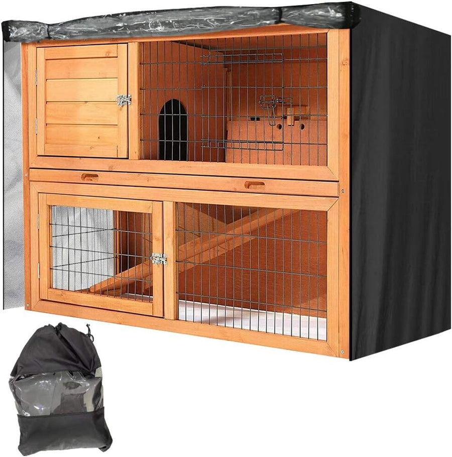 Waterproof Rabbit Hutch Cover Outdoor Winter Cage Protector With Zipper