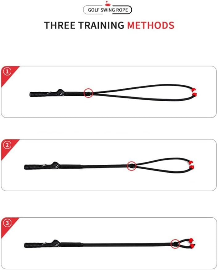 Golf Swing Trainer Aid Set Tempo Speed Rope & Warm Up Stick