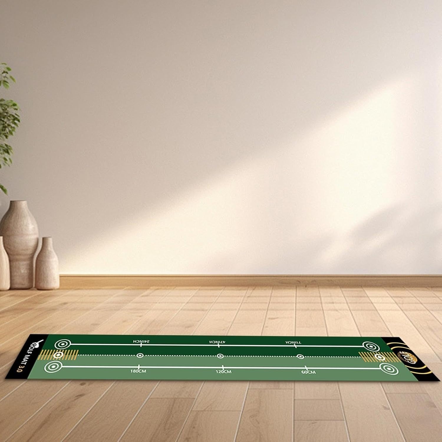Golf Putting Mat 32” Indoor Practice Training Green with Alignment Lines