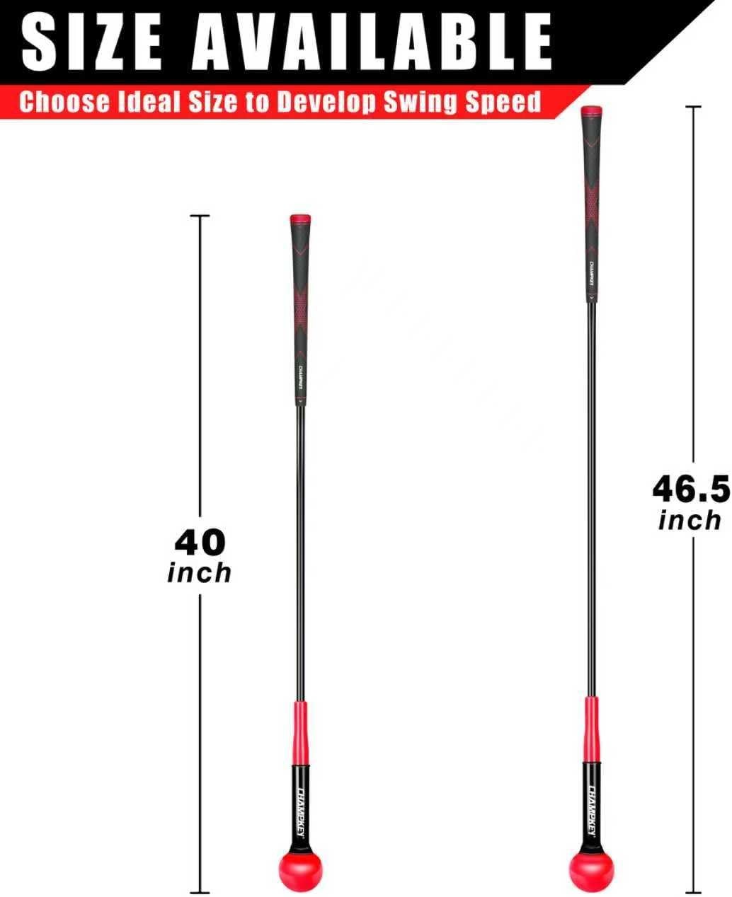 Golf Swing Trainer 46.5" Weighted Warm Up Stick Tempo Aid