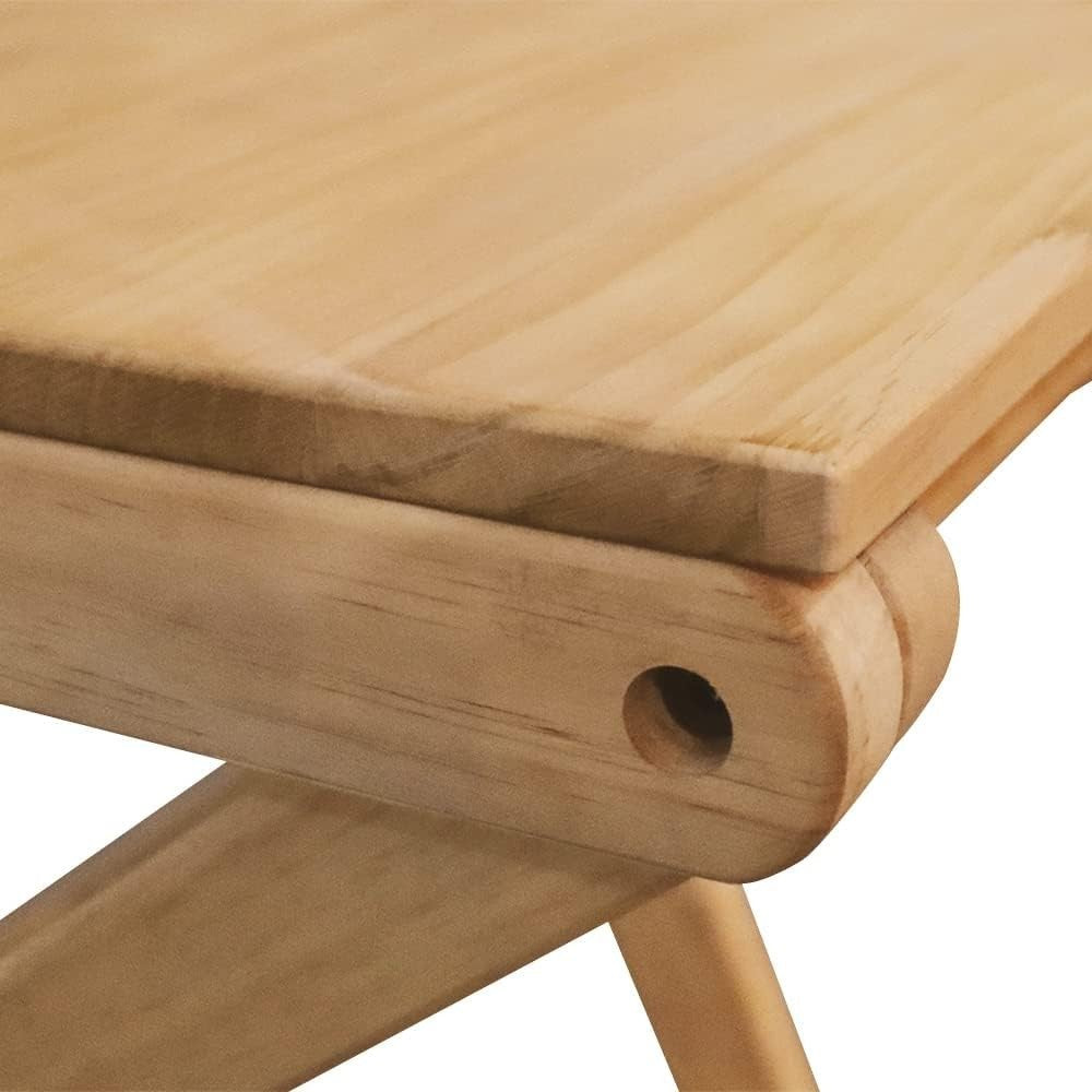 Space-Saving Butterfly Folding Dining Table Set 4 Chairs Waxed Pine