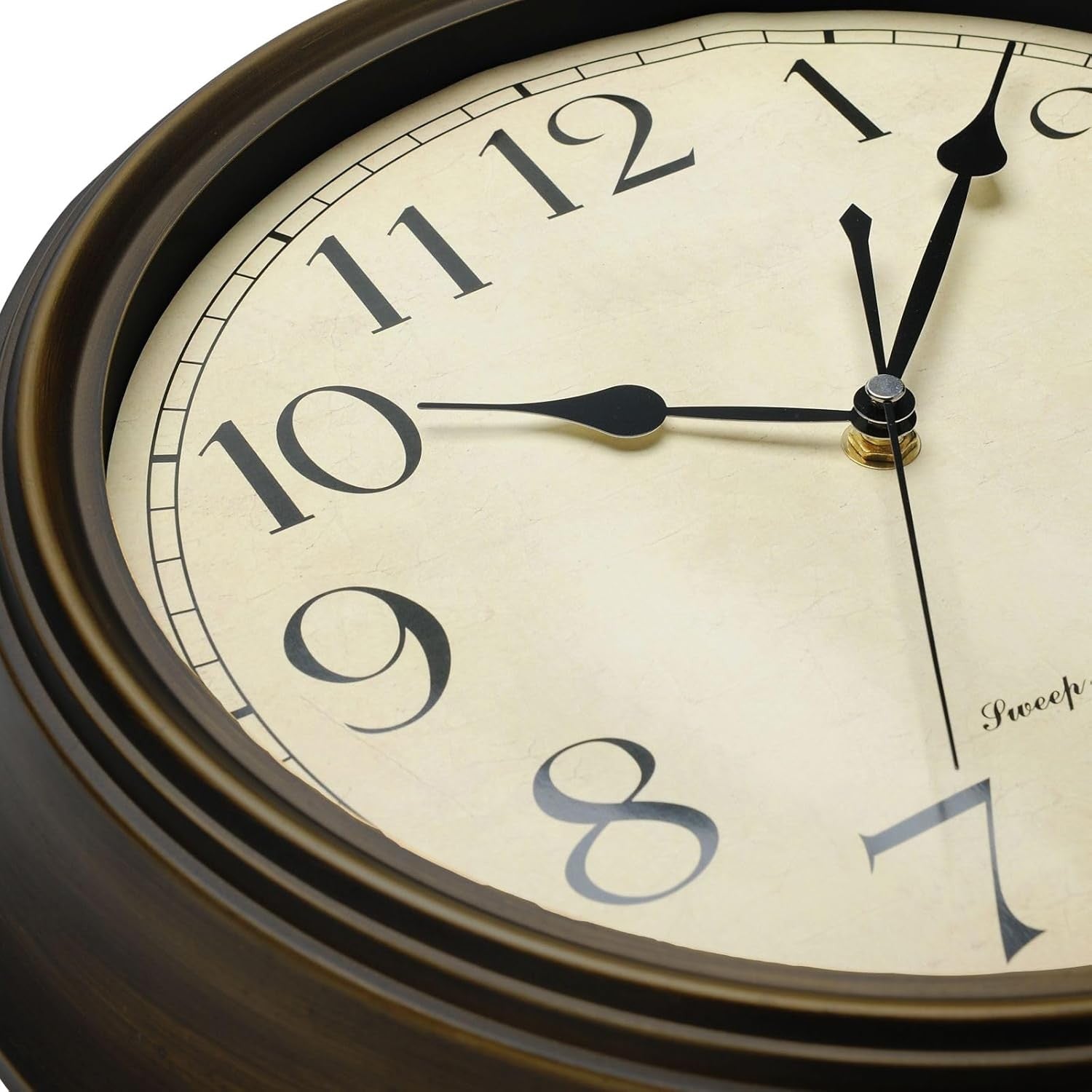 Retro Wall Clock 13" Silent Non-Ticking Classic Vintage Arabic Numerals Home