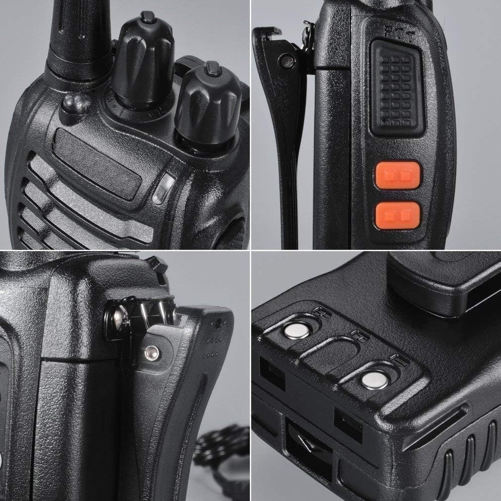 Rechargeable Walkie Talkies Long Range 16CH w Earpieces LED Light 2 Pack
