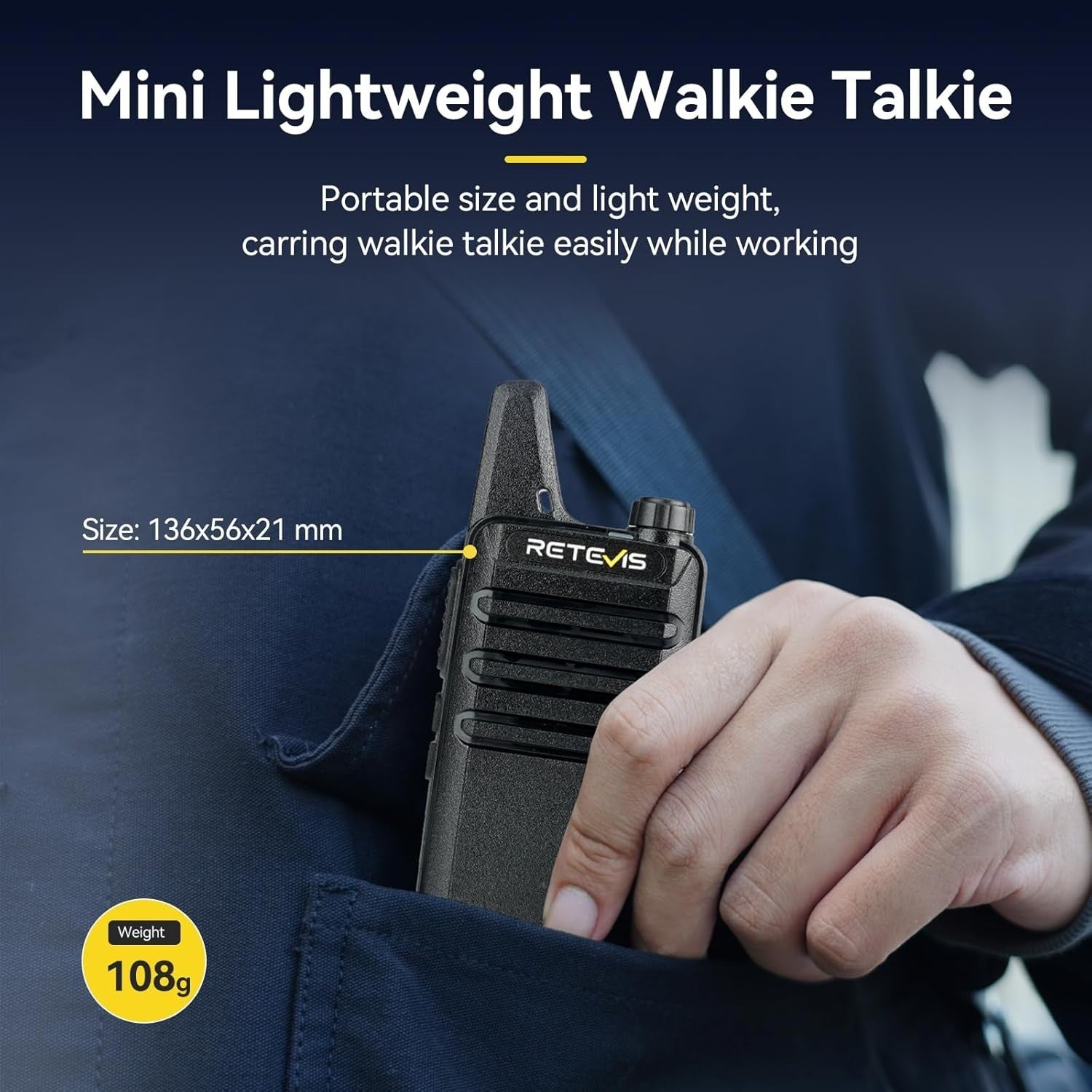 Compact Walkie Talkies 10 Pack 2 Way Radios PMR446 w/ 10 Way Charger
