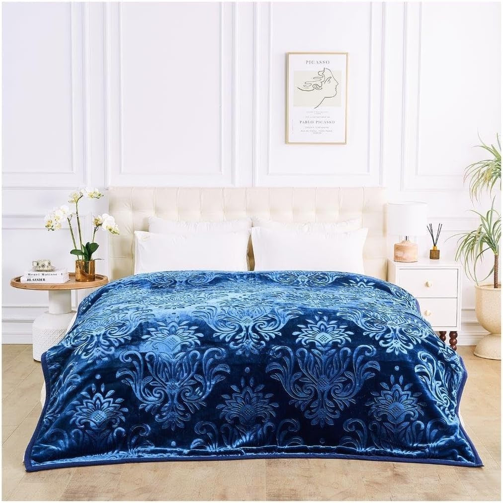 Navy 4kg Weighted Blanket 200x240 cm for Stress & Anxiety Relief