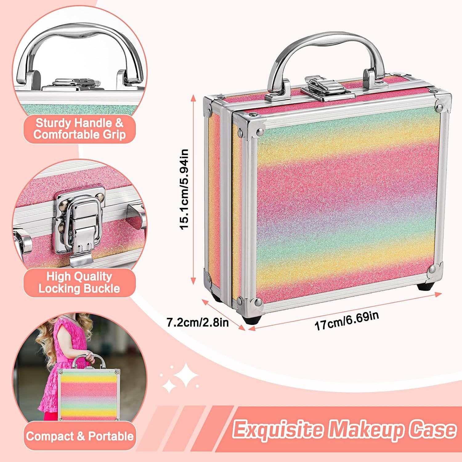 All in One Makeup Kit Carry Case Teen Starter Cosmetics Set