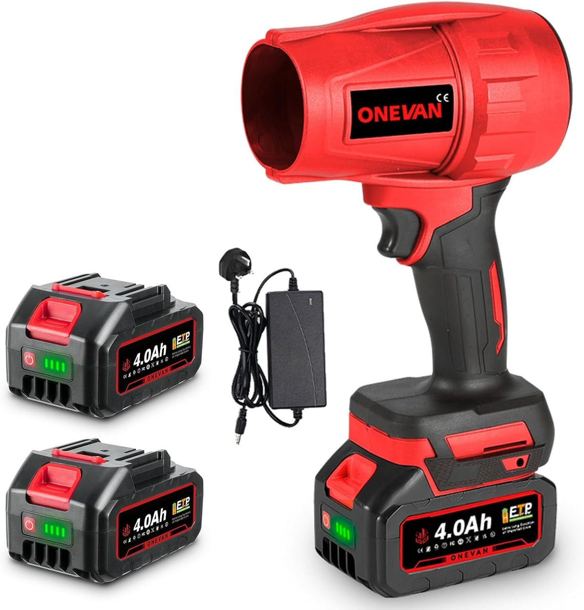 Cordless Turbo Jet Leaf Blower Brushless Mini Snow Blower 358MPH Dual Battery