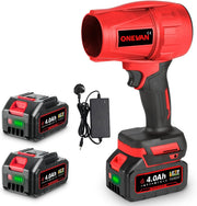 Cordless Turbo Jet Leaf Blower Brushless Mini Snow Blower 358MPH Dual Battery