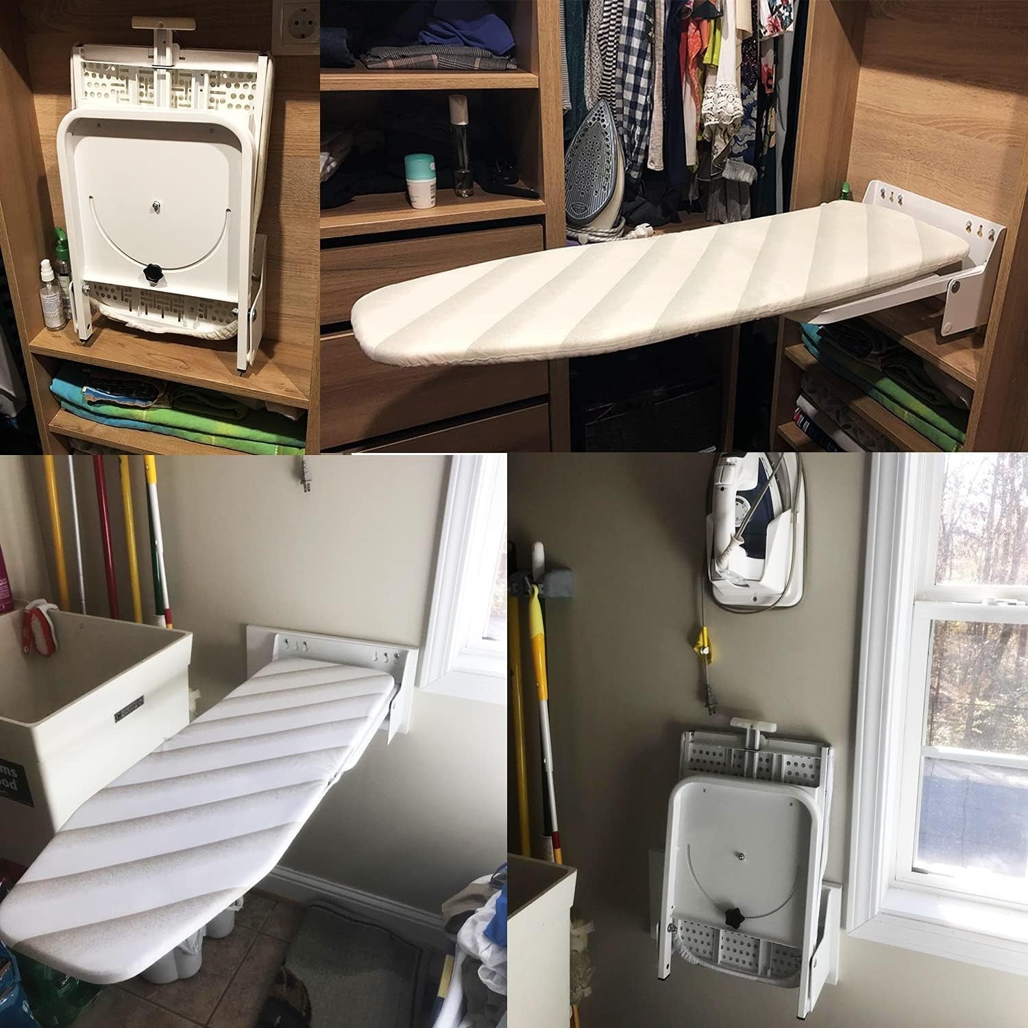 Wall Mounted Folding Ironing Board 95x33cm Heat Resistant Swivel