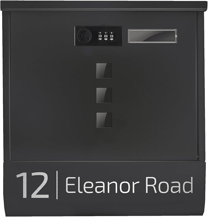 Wall Mounted Waterproof Post Box with Lock Mailbox Secure Letter Holder