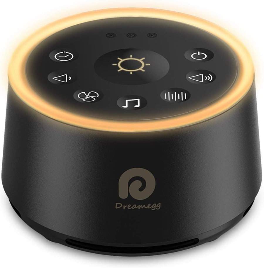 Black Noise Machine for Baby Kids Adults – 24 Soothing Sounds & Night Light
