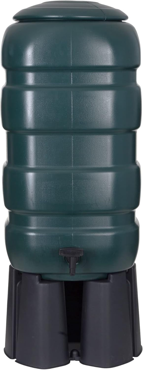 230L Garden Water Butt Set with Stand, Tap & Diverter Rain Collector