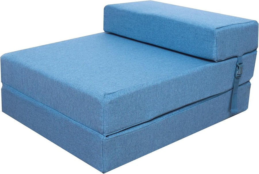 Fold Out Z Bed Chair Sofa Futon Single Guest Mattress Seat Foam Jade