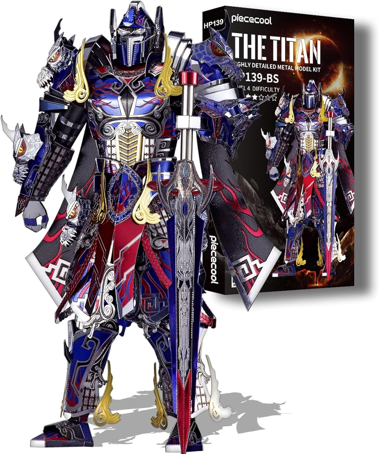 3D Metal Mech Warrior Puzzle Kit Stainless Steel Robot Model Gift